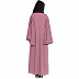 Front open  Dubai Kaftan with Butterfly sleeve- Puce pink